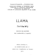 book Llama. Cartilla № 3. Quechua de Ayacucho