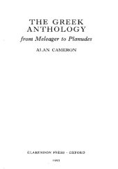 book The Greek Anthology: From Meleager to Planudes