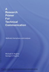 book A Research Primer for Technical Communication: Methods, Exemplars, and Analyses