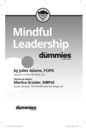 book Mindful Leadership For Dummies