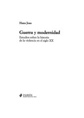 book Guerra y modernidad estudios sobre la historia de la violencia en el siglo XX