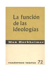 book La función de las ideologías