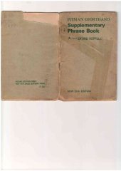 book PITMAN SHORTHAND SUPPLEMENTARY PHRASE BOOK