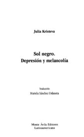 book Sol negro : depresión y melancolía