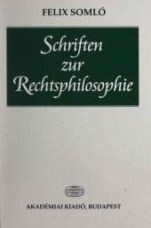 book Schriften zur Rechtsphilosophie