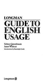 book Longman Guide to English Usage