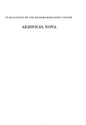 book Aedificia nova : studies in honor of Rosemary Cramp