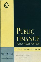 book Public finance : policy issues for India