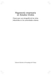 book Hegemonía empresaria en Estados Unidos: Claves para una etnografía de los ciclos industriales en las comunidades urbanas