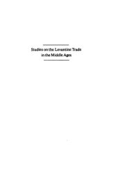 book Studies on the Levantine Trade in the Middle Ages