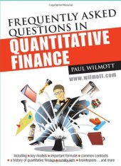book Frequently Asked Questions in Quantitative Finance