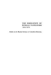 book The Emergence of Russian Panslavism, 1856-1870