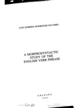 book A Morphosyntactic Study of the English Verb Phrase