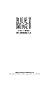 book Bunt miast. Prawo do miasta i miejska rewolucja