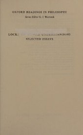 book Locke on Human Understanding: Selected Essays