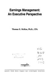 book Earnings management : an executive perspective