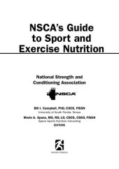 book NSCA's Guide to Sport and Exercise Nutrition