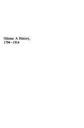 book Odessa: A History, 1794-1914