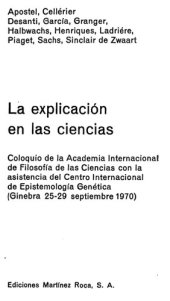 book La Explicacion En Las Ciencias