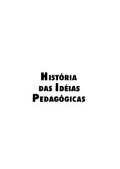 book História das idéais pedagógicas