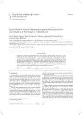 book Electrochemical synthesis of ferrate(VI): optimization of parameters and evaluation of their impact in production cost