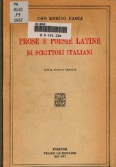 book Prose e poesie latine di scrittori italiani