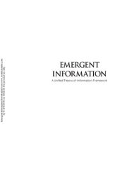 book Emergent Information: A Unified Theory of Information Framework