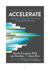 book Accelerate: building and scaling high performing technology organizations