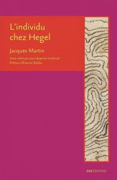 book L’individu chez Hegel