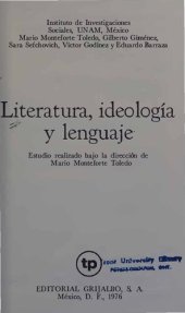 book Literatura, ideología y lenguaje