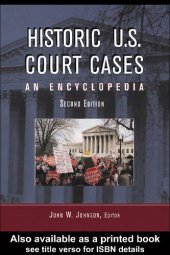 book Historic U.S. Court Cases: An Encyclopedia