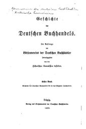 book Geschichte des deutschen Buchhandels bis in das siebzehnte Jahrhunderts