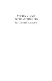 book The Holy Land in the Middle Ages: six travelers' accounts