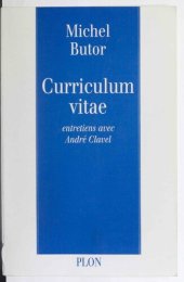 book Curriculum vitae: Entretiens avec André Clavel (Non Fiction) (French Edition)