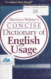 book Merriam-Webster's Concise Dictionary of English Usage