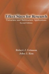 book Effect Sizes for Research: Univariate and Multivariate Applications, Second Edition