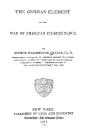 book The German Element in the War of American Independence