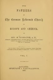 book The Fathers of the German Reformed Church in Europe and America