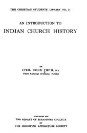 book An introduction to Indian church history