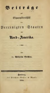 book Beiträge zur Charakteristik der Vereinigten Staaten von Nord-Amerika