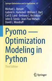 book Pyomo — Optimization Modeling in Python