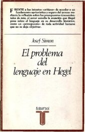 book El Problema del lenguaje en Hegel