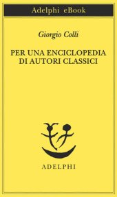 book Per una enciclopedia di autori classici