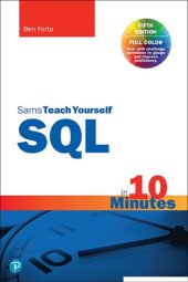 book SQL in 10 Minutes a Day, Sams Teach Yourself