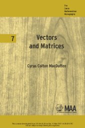 book Vectors and matrices