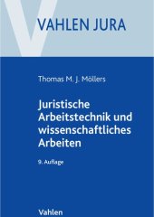 book Juristische Arbeitstechnik und wissenschaftliches Arbeiten