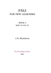 book Pali for New Learners: Book 1, How to say it