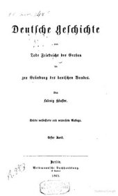 book Deutsche Geschichte vom Tode Friedrichs des Großen bis zur Gründung des deutschen Bundes