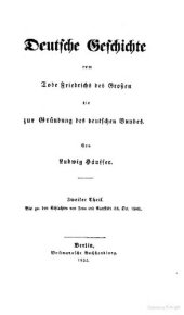 book Deutsche Geschichte vom Tode Friedrichs des Großen bis zur Gründung des deutschen Bundes