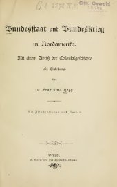 book Bundesstaat und Bundeskrieg. Mit eiem Abriß der Colonialgeschichte als Einleitung